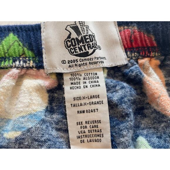 VTG Y2K 2005 South Park Comedy Central Men's XL Cotton Flannel Pajama Pants XL - Picture 6 of 11